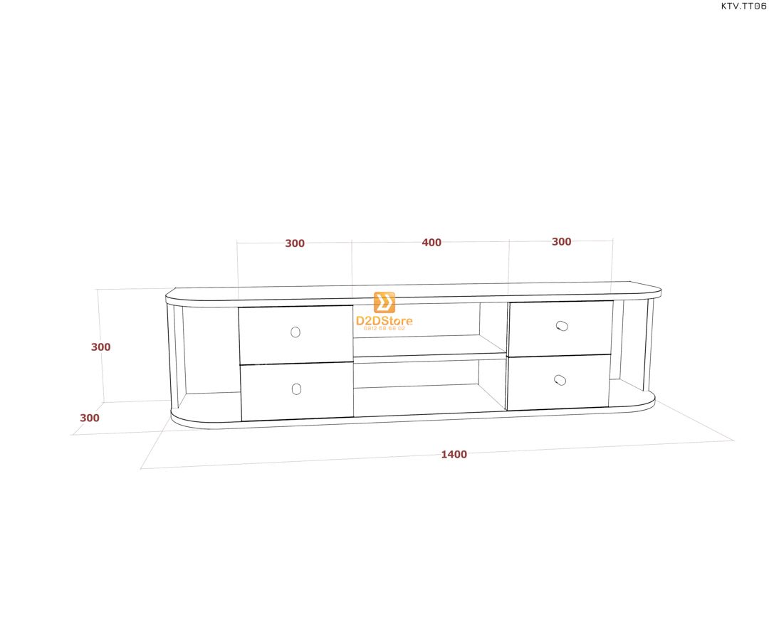  Kệ tivi treo tường KTV.TT06 