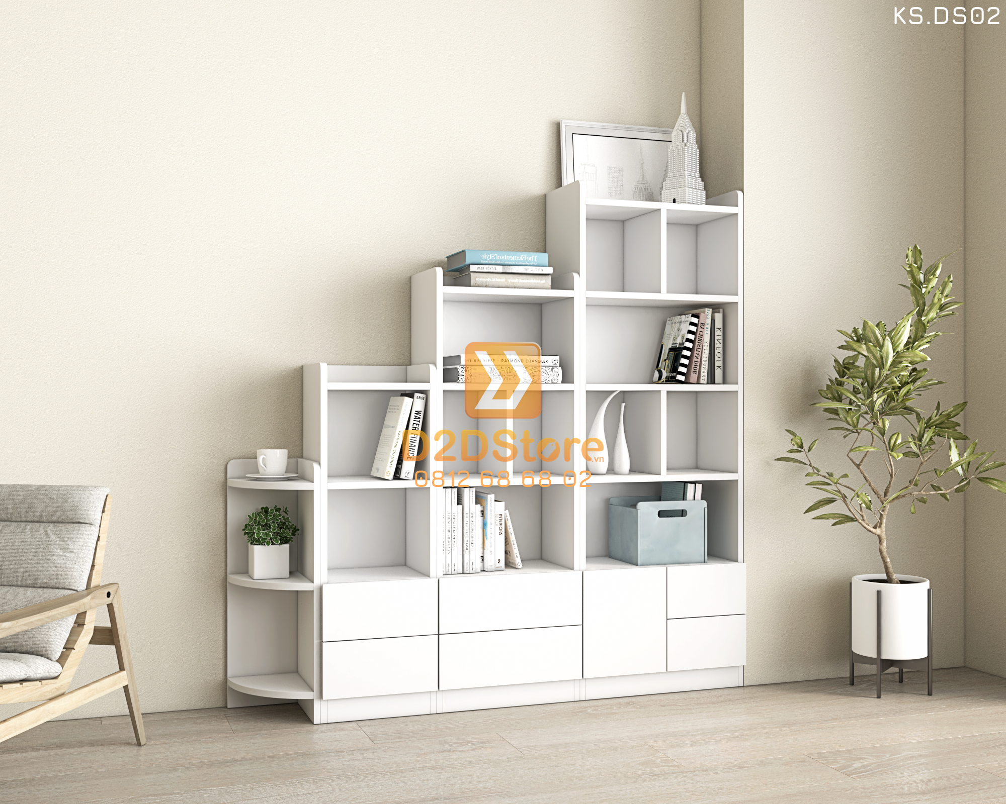  Kệ sách để sàn KS.DS02 