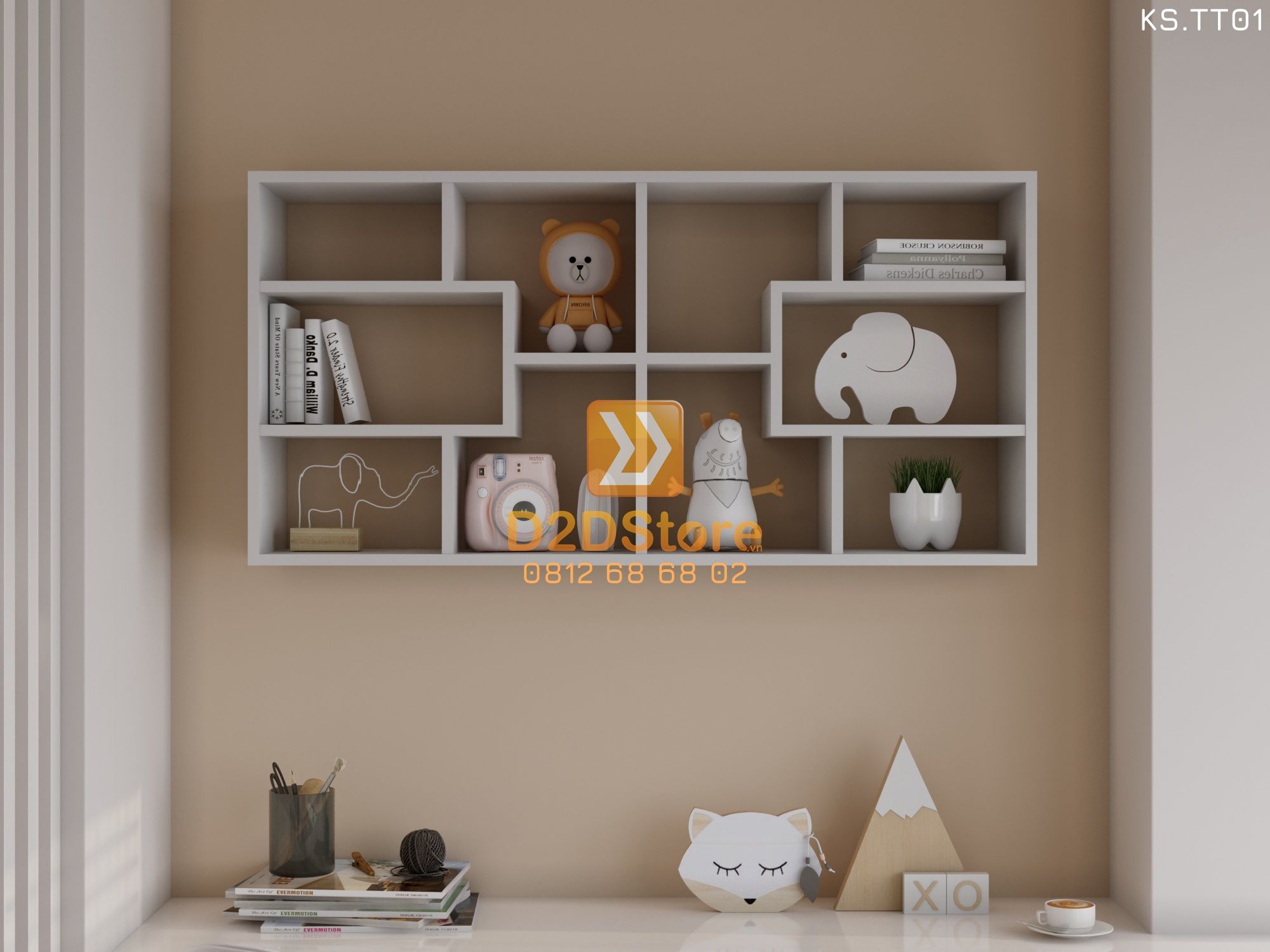  Kệ sách treo tường KS.TT01 