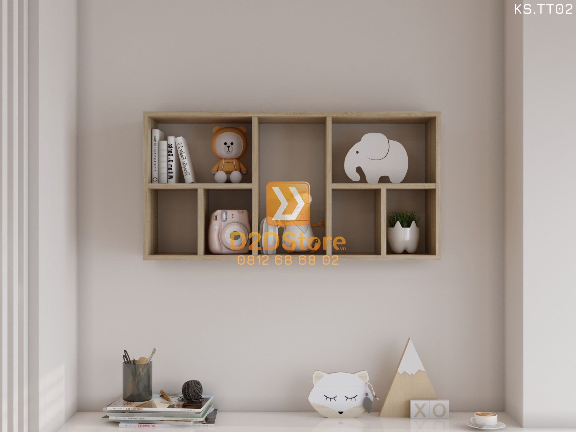  Kệ sách treo tường KS.TT02 