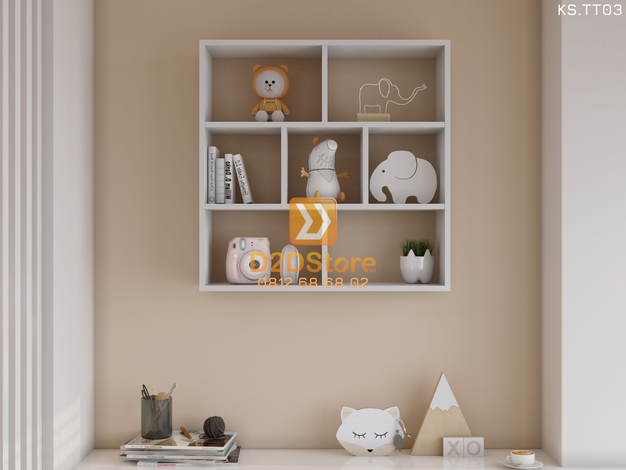  Kệ sách treo tường KS.TT03 