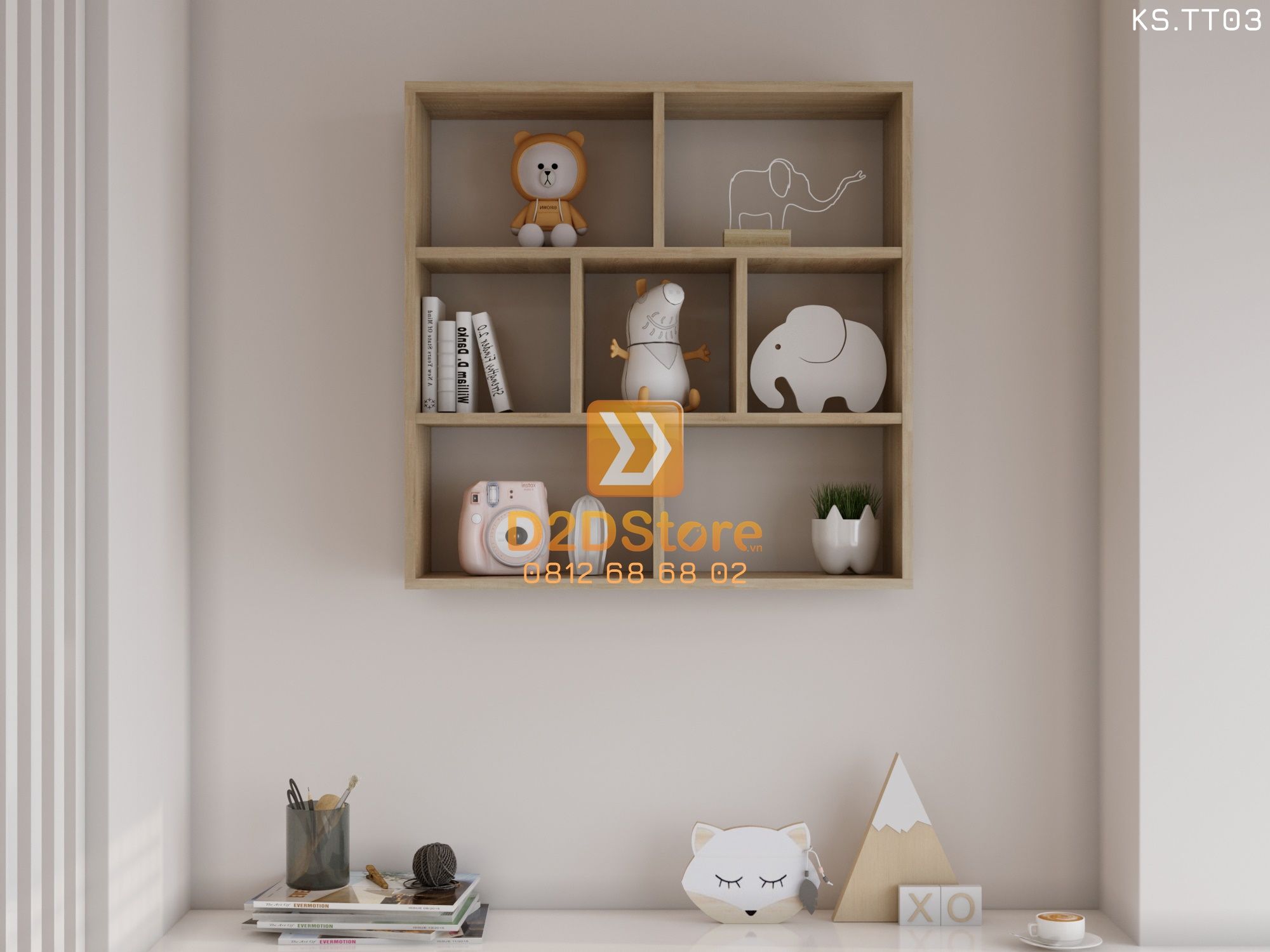  Kệ sách treo tường KS.TT03 