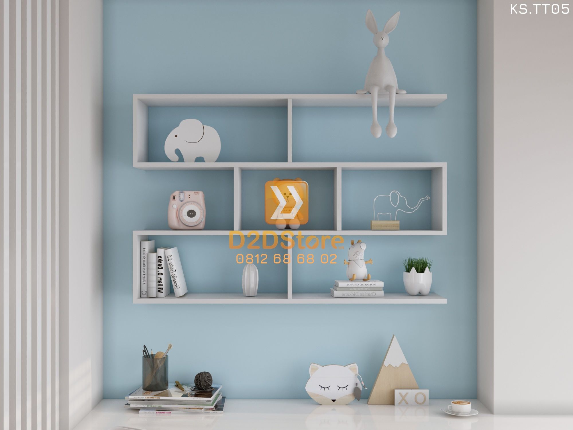  Kệ sách treo tường KS.TT05 