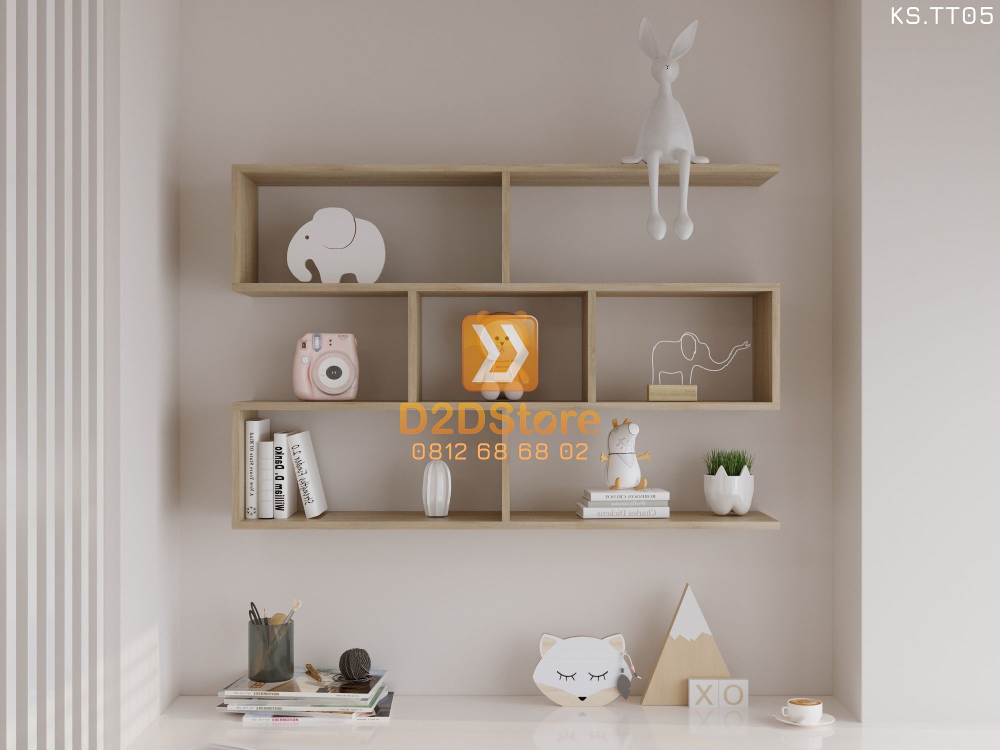  Kệ sách treo tường KS.TT05 