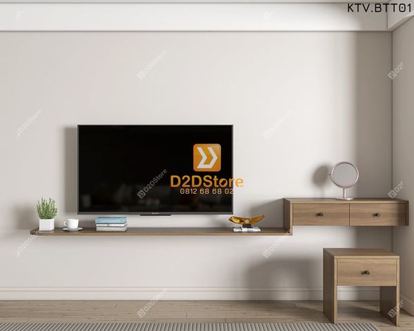 Kệ tivi kết hợp bàn trang điểm KTV.BTT01