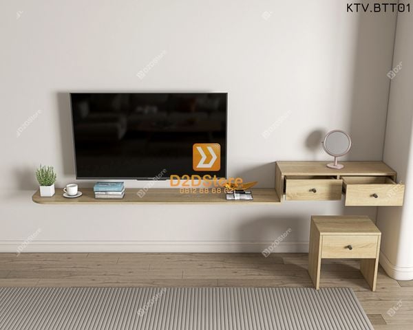 Kệ tivi kết hợp bàn trang điểm KTV.BTT01