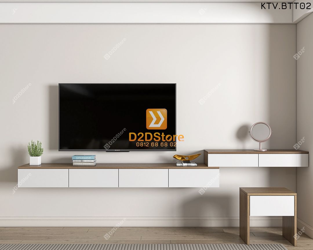  Kệ tivi kết hợp bàn trang điểm KTV.BTT02 