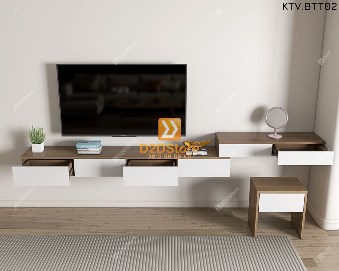  Kệ tivi kết hợp bàn trang điểm KTV.BTT02 