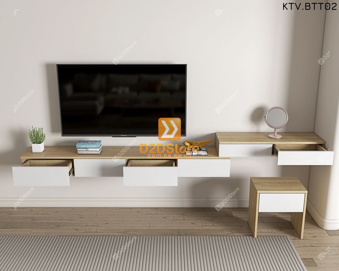  Kệ tivi kết hợp bàn trang điểm KTV.BTT02 