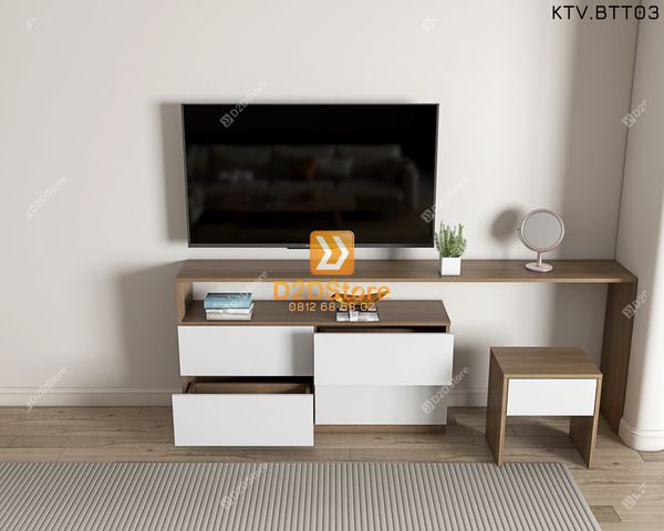 Kệ tivi kết hợp bàn trang điểm KTV.BTT03