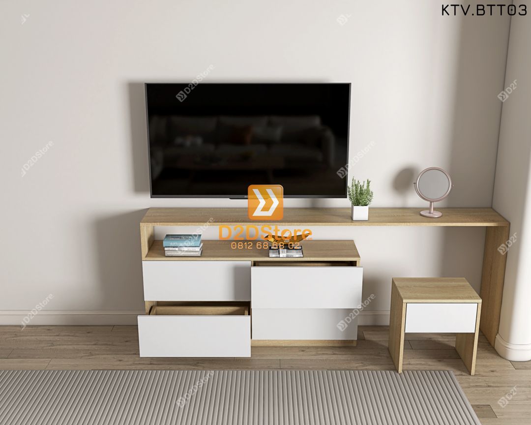  Kệ tivi kết hợp bàn trang điểm KTV.BTT03 