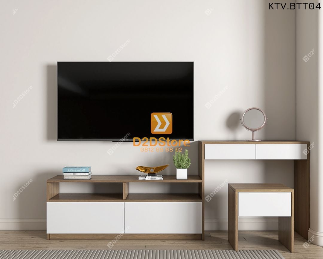  Kệ tivi kết hợp bàn trang điểm KTV.BTT04 