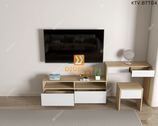Kệ tivi kết hợp bàn trang điểm KTV.BTT04