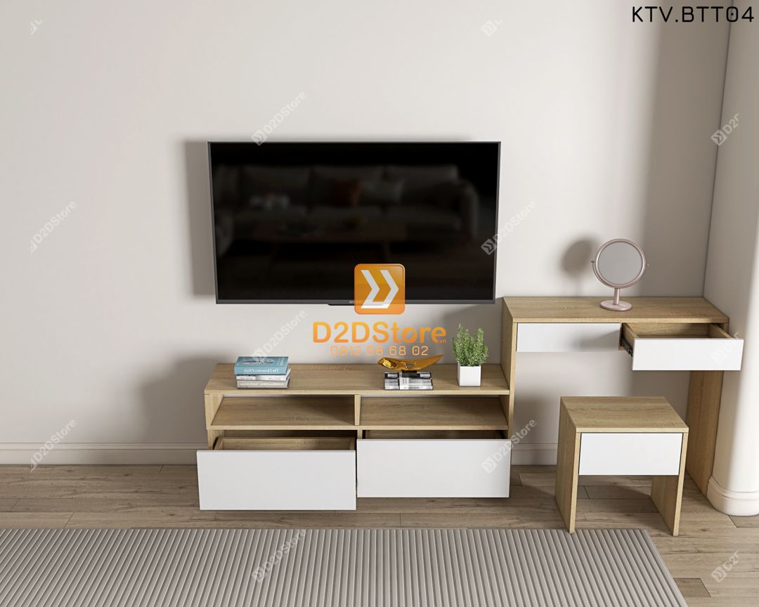  Kệ tivi kết hợp bàn trang điểm KTV.BTT04 