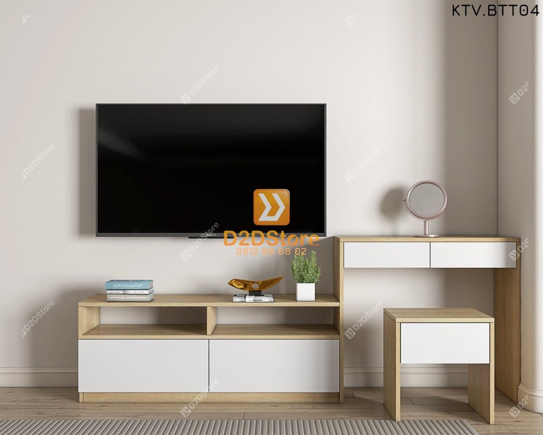  Kệ tivi kết hợp bàn trang điểm KTV.BTT04 