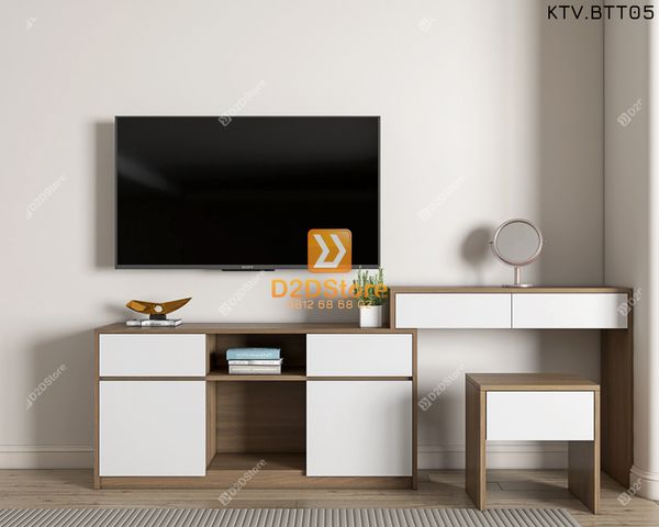 Kệ tivi kết hợp bàn trang điểm KTV.BTT05