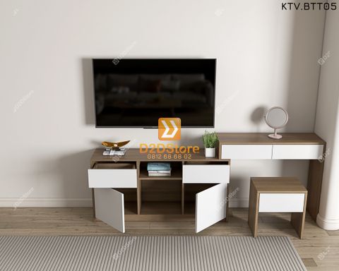 Kệ tivi kết hợp bàn trang điểm KTV.BTT05