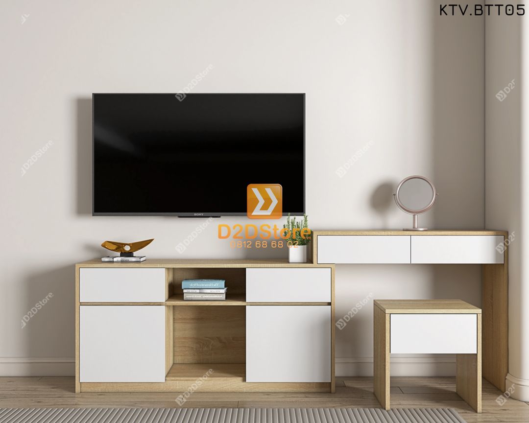  Kệ tivi kết hợp bàn trang điểm KTV.BTT05 