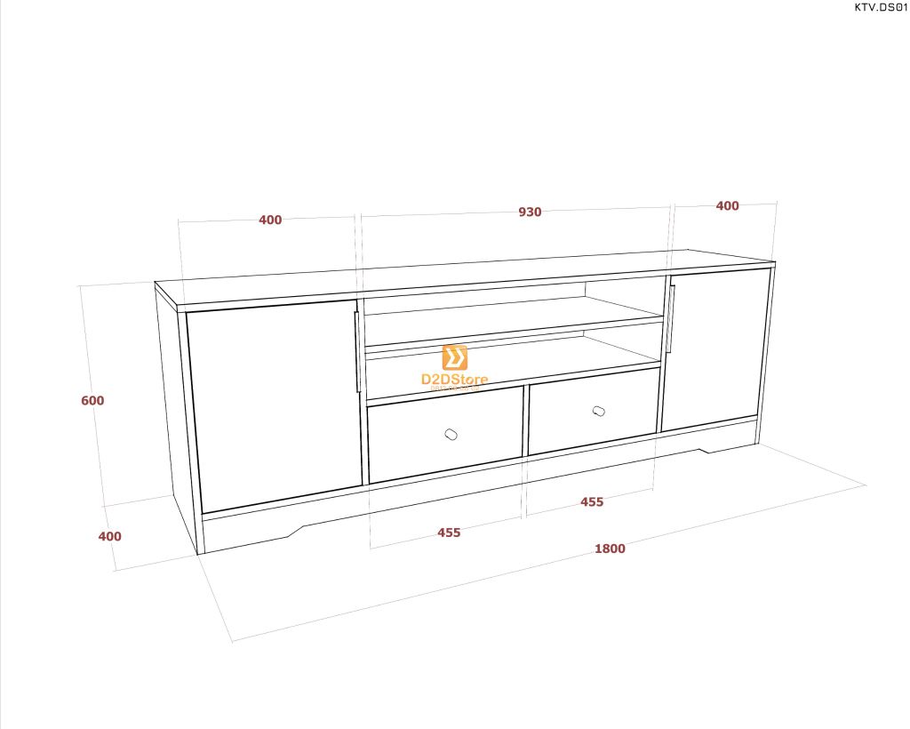 Kệ tivi để sàn KTV.DS01
