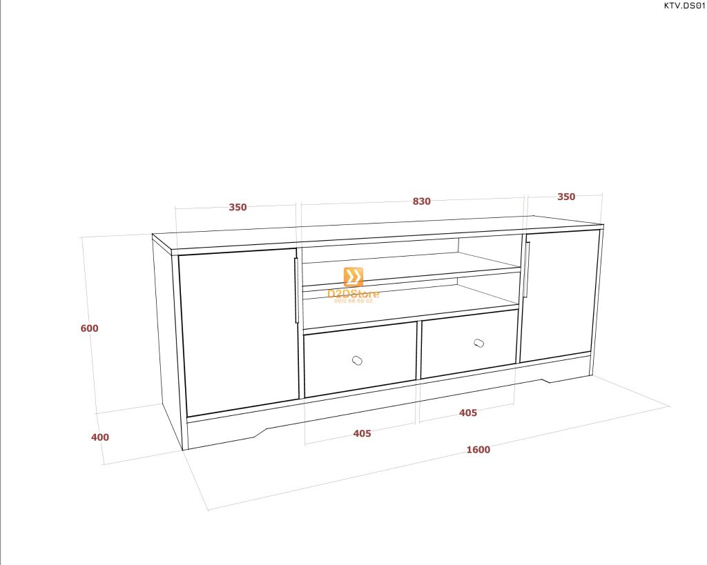 Kệ tivi để sàn KTV.DS01