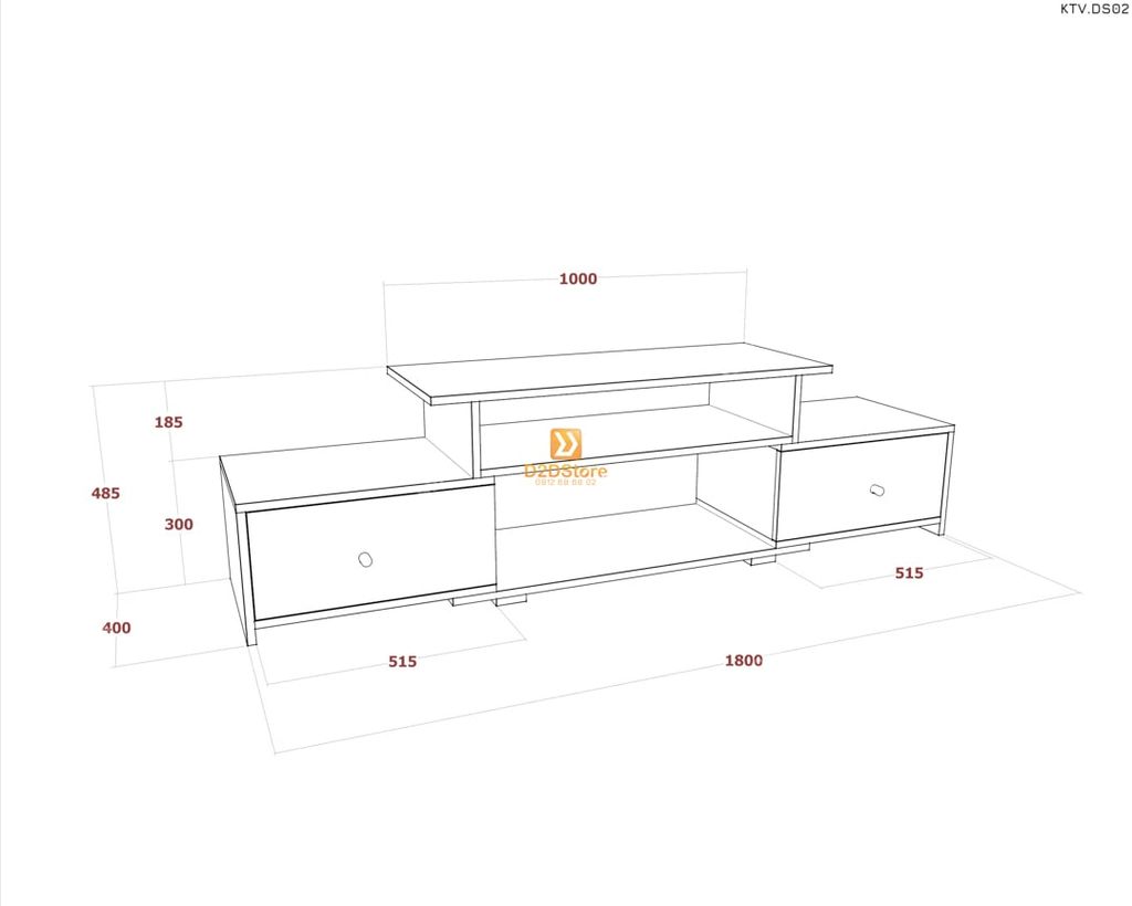 Kệ tivi để sàn KTV.DS02