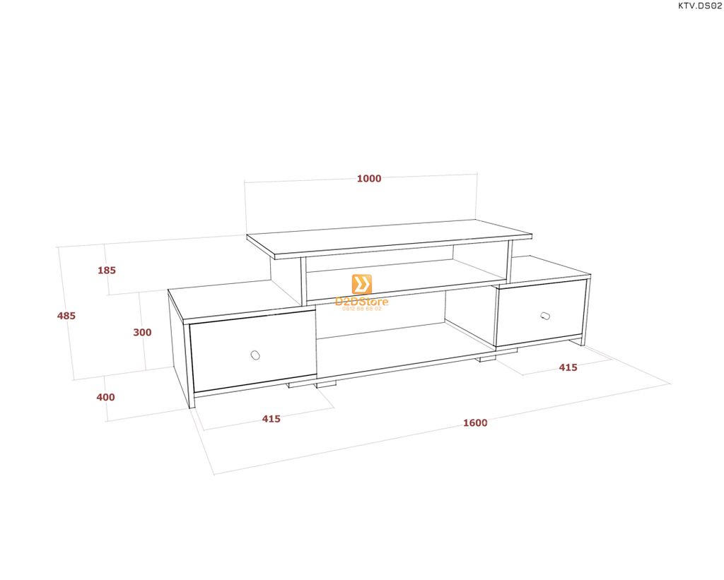 Kệ tivi để sàn KTV.DS02