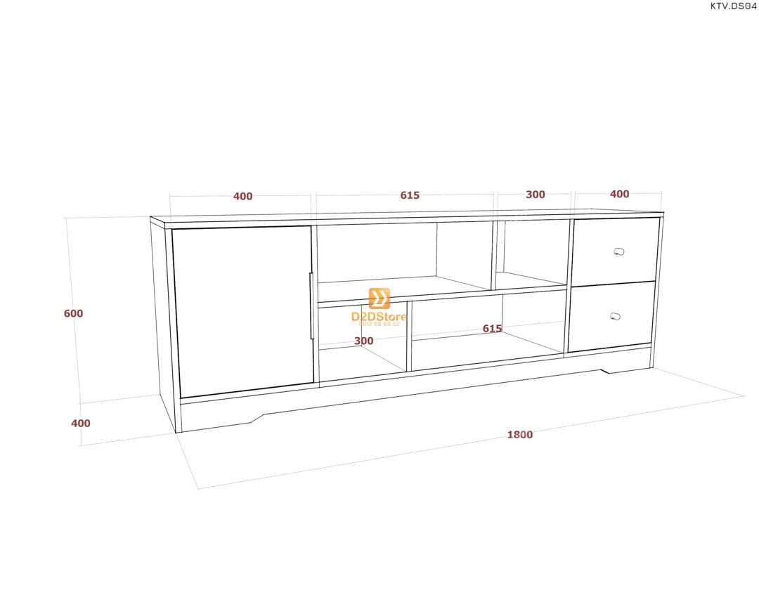  Kệ tivi để sàn KTV.DS04 