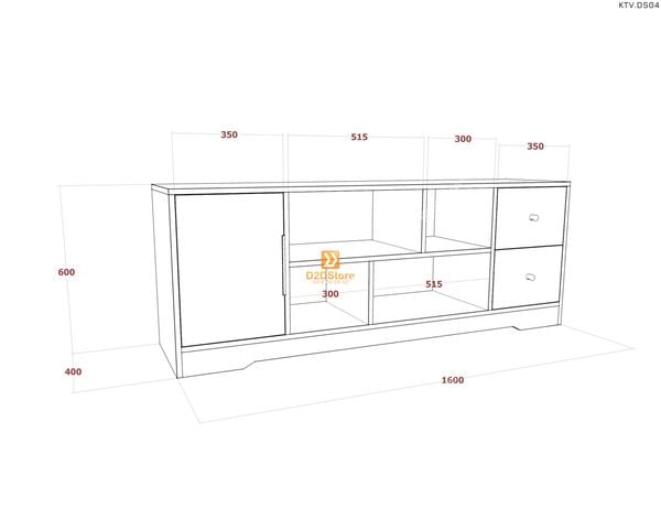 Kệ tivi để sàn KTV.DS04