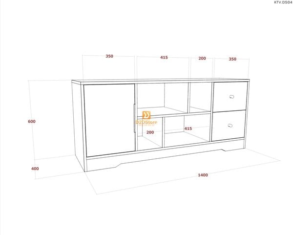 Kệ tivi để sàn KTV.DS04