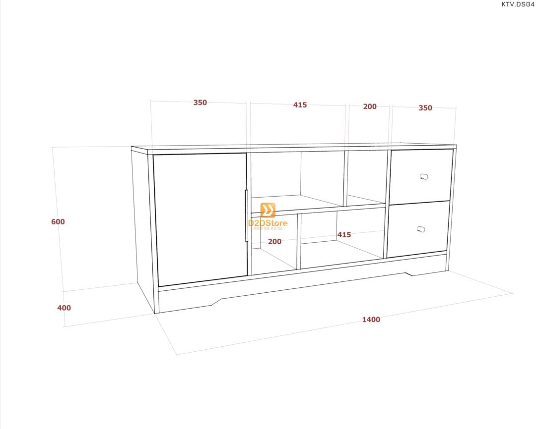  Kệ tivi để sàn KTV.DS04 