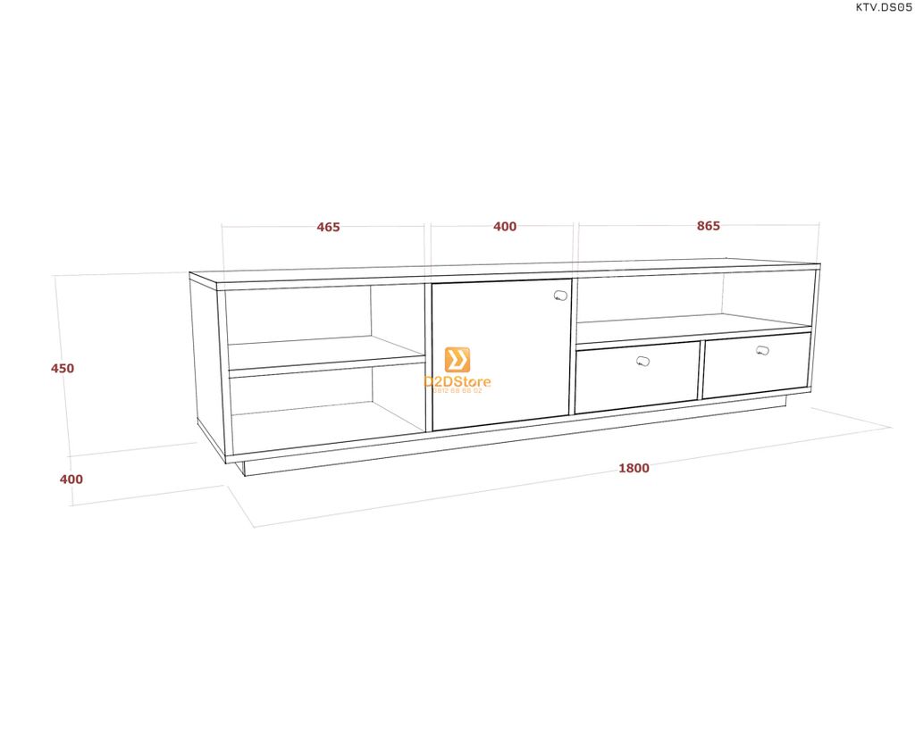 Kệ tivi để sàn KTV.DS05