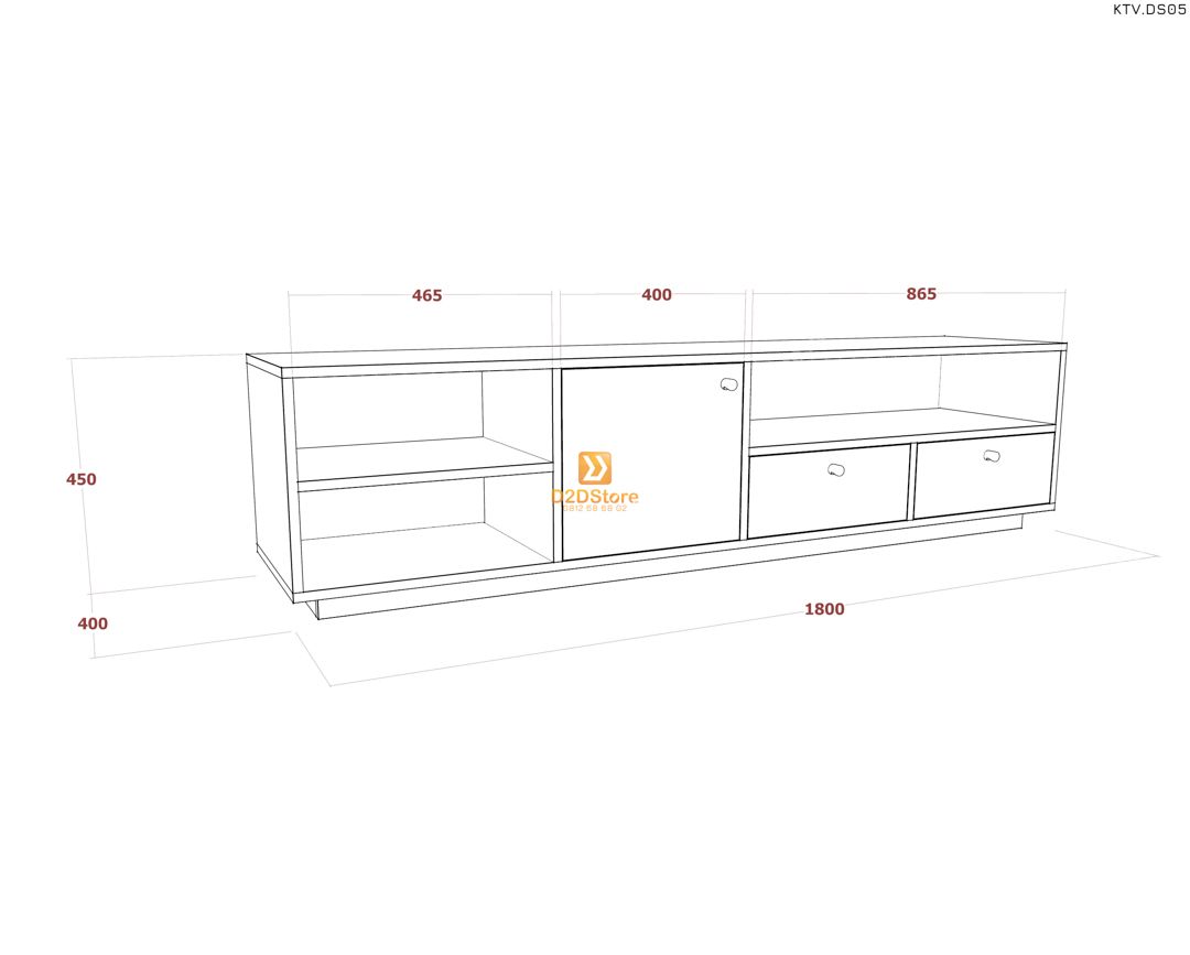  Kệ tivi để sàn KTV.DS05 