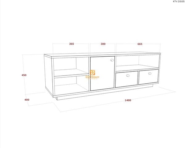 Kệ tivi để sàn KTV.DS05