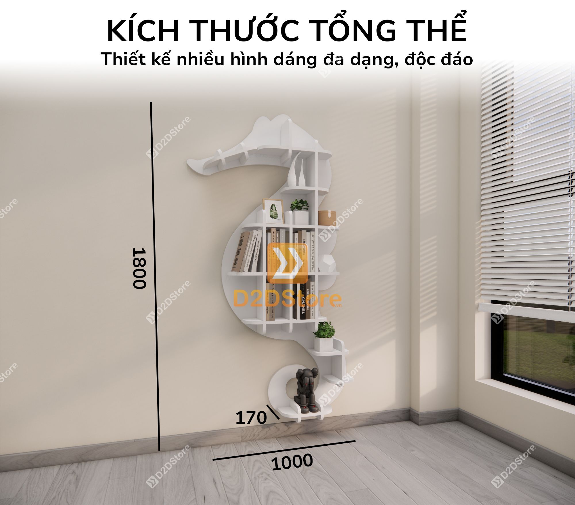  Kệ trang trí nghệ thuật KS.NT06 