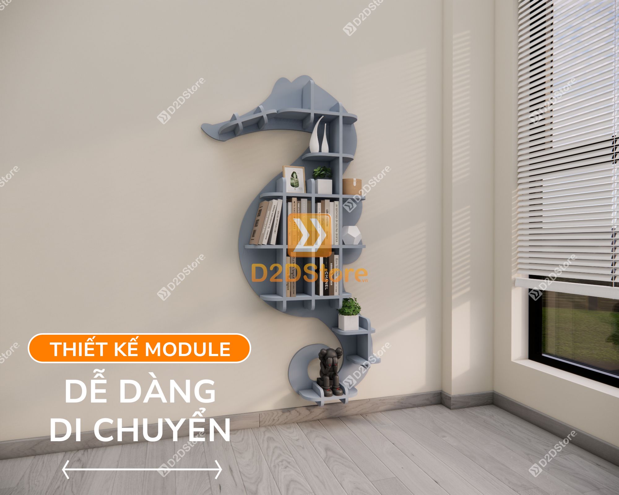  Kệ trang trí nghệ thuật KS.NT06 