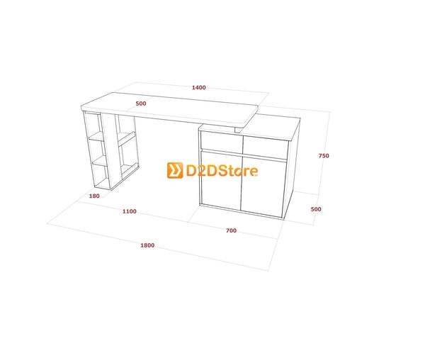 Bàn làm việc để sàn BLV.DS20