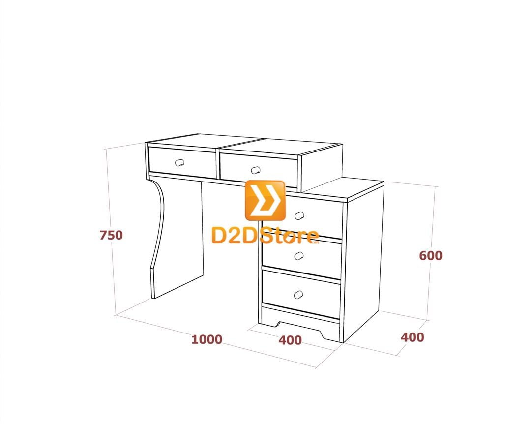  Bộ bàn trang điểm để sàn BBTD.DS24 