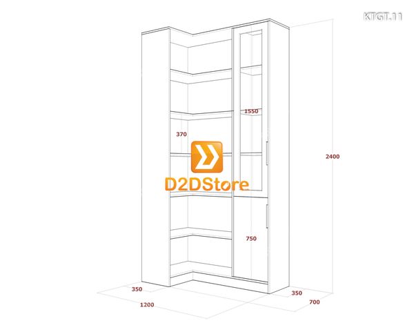 Kệ tủ góc tường KTGT.11