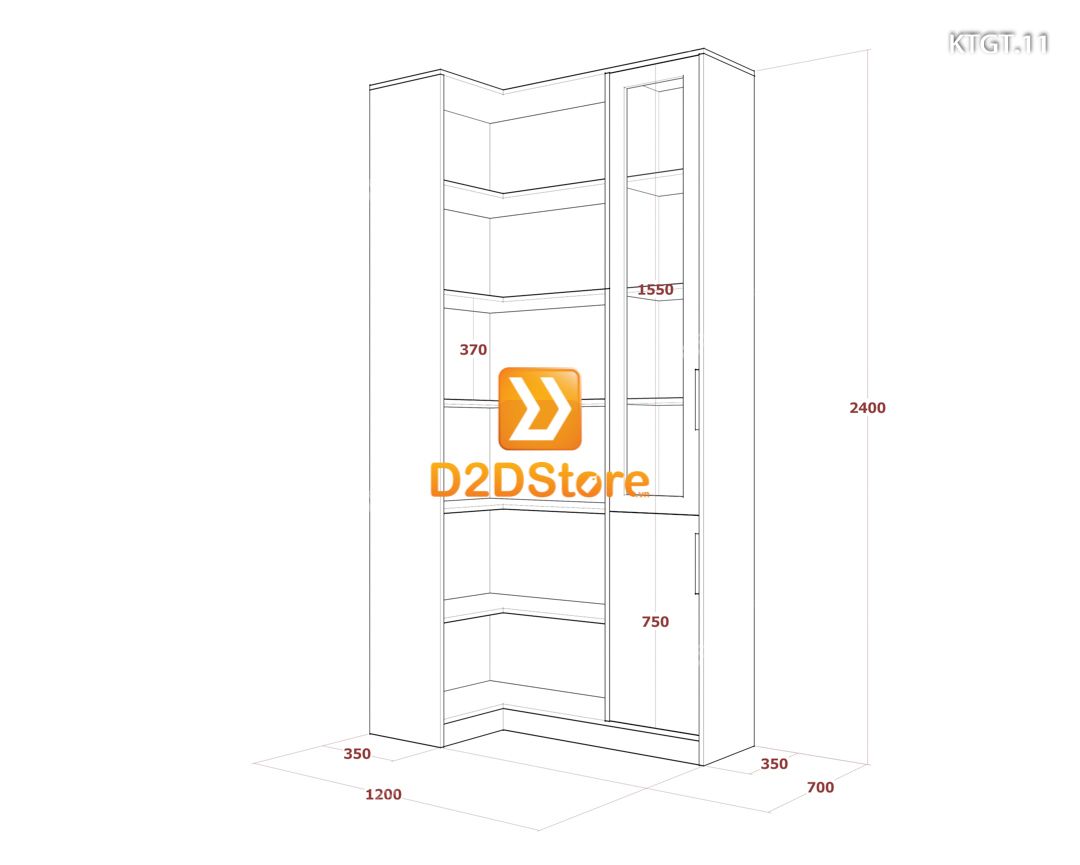  Kệ tủ góc tường KTGT.11 