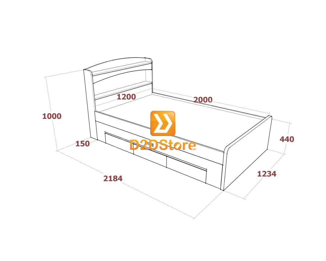  Giường kéo 2 tầng mẹ bồng con GDN.MC18 