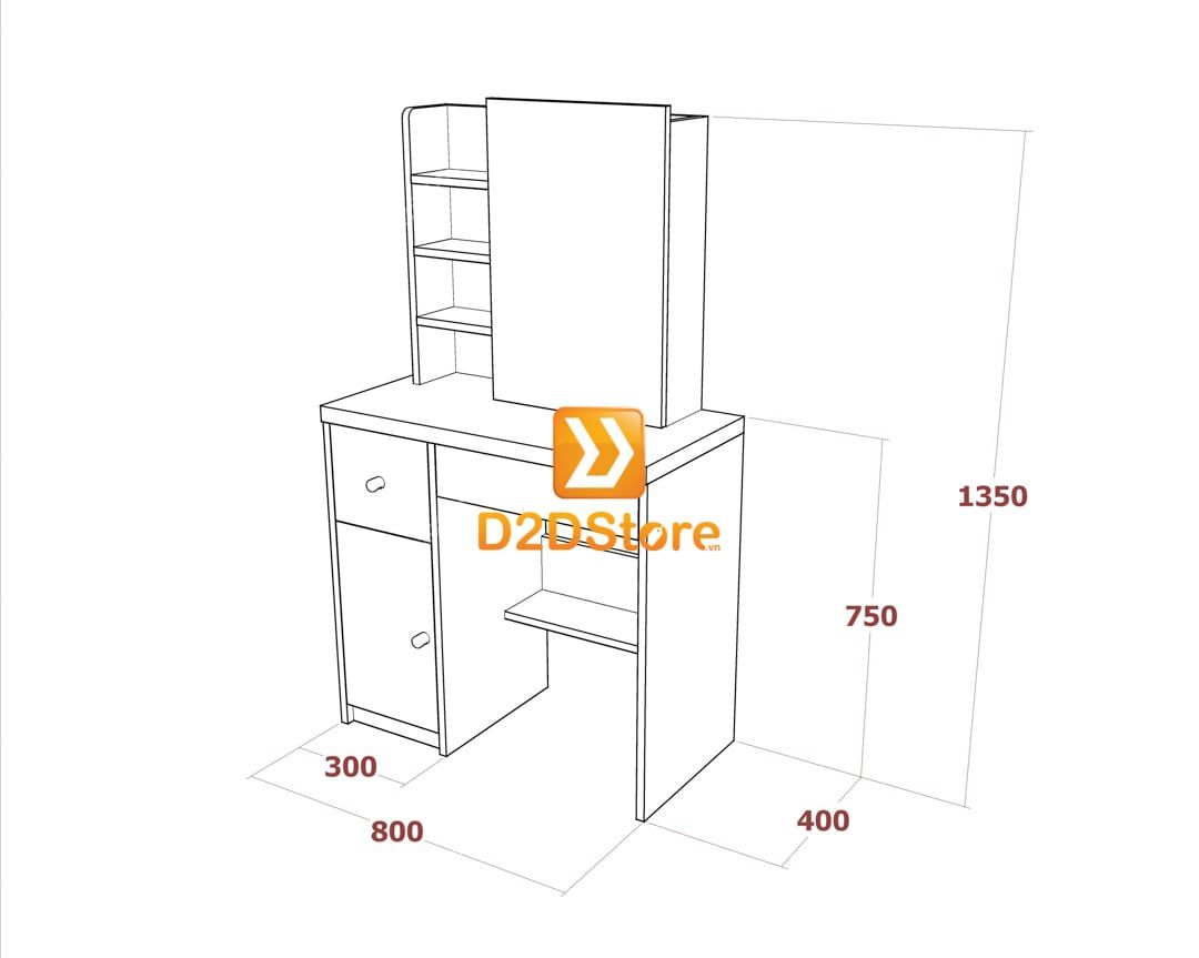  Bộ bàn trang điểm để sàn BBTD.DS08 