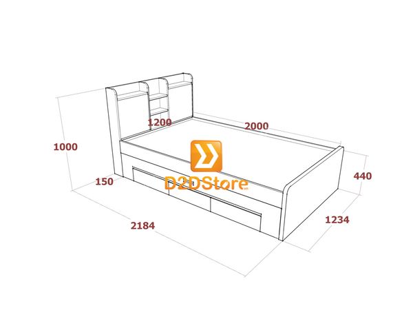Giường kéo 2 tầng mẹ bồng con GDN.MC19