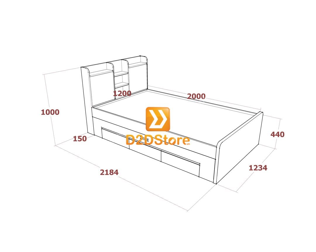  Giường kéo 2 tầng mẹ bồng con GDN.MC19 