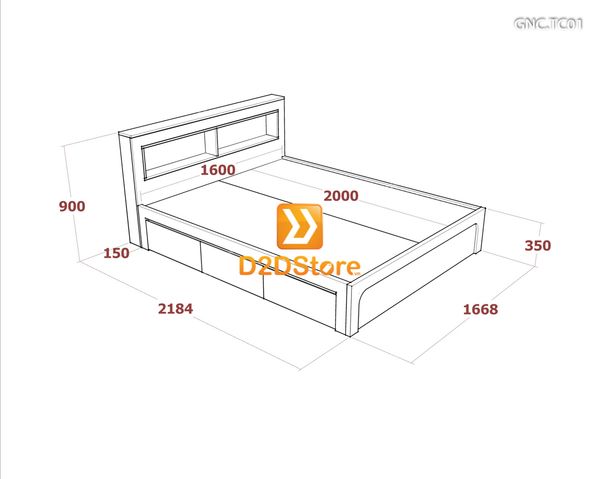 Giường ngủ hiện đại GNC.TC01