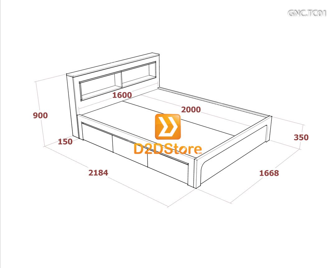  Giường ngủ hiện đại GNC.TC01 