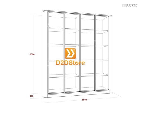 Tủ trưng bày cánh kính TTB.CK07
