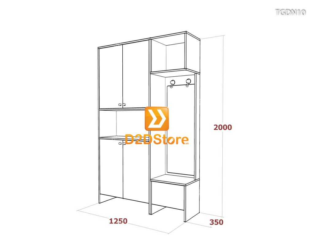 Tủ giày đa năng TGDN10