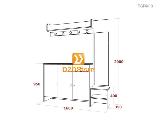 Tủ giày đa năng TGDN13