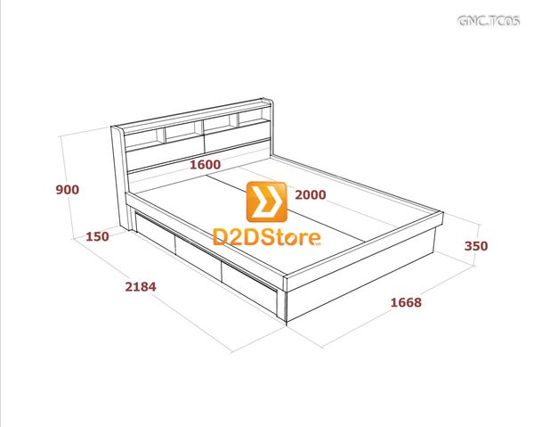 Giường ngủ hiện đại GNC.TC05