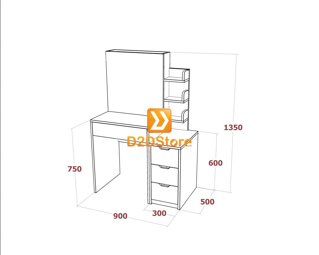  Bộ bàn trang điểm để sàn BBTD.DS21 